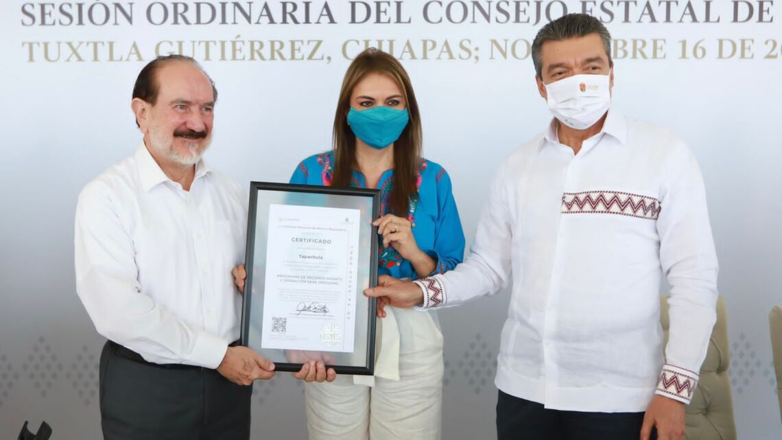 RECIBE TAPACHULA CERTIFICACIÓN DEL PROGRAMA PROSARE