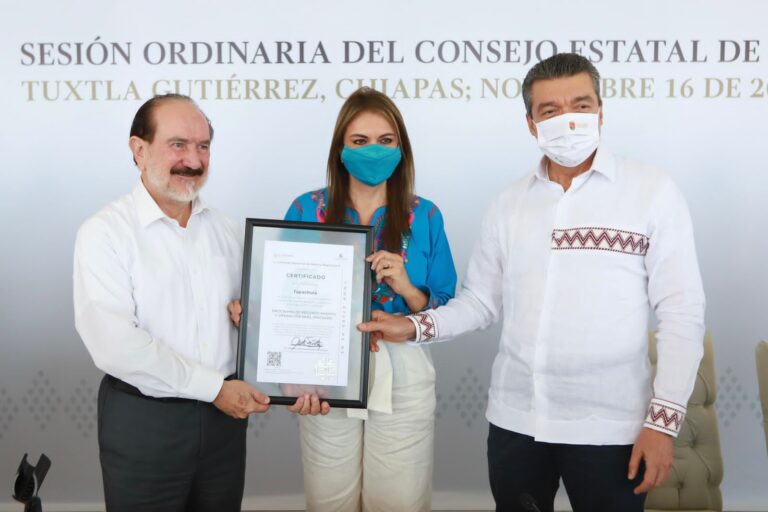 RECIBE TAPACHULA CERTIFICACIÓN DEL PROGRAMA PROSARE