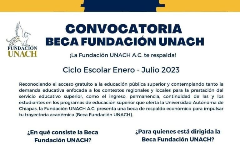 <strong>Continúa abierta la convocatoria  de la Beca Fundación UNACH</strong>