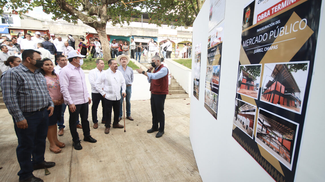 En Juárez, Rutilio Escandón inaugura el Mercado Público y la Avenida Benito Juárez