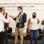 <strong>Inaugura Rutilio Escandón pavimentación de calles de localidad América Libre, en Chiapa de Corzo</strong>