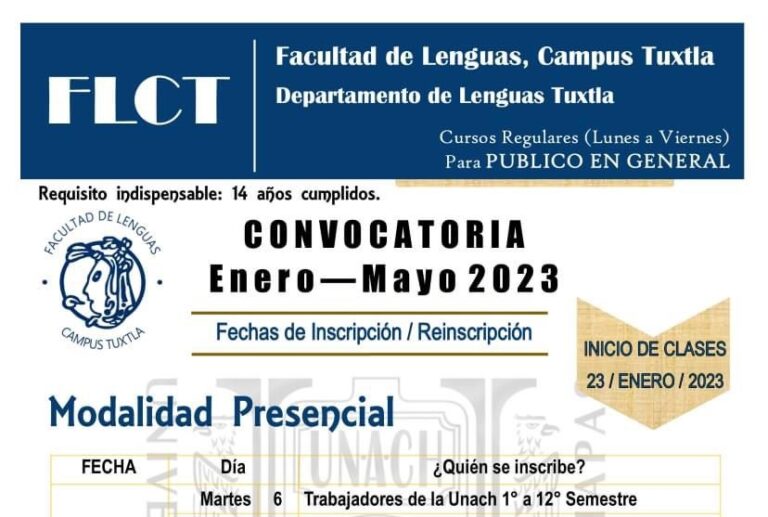 <strong>Continúa abierta convocatoria de la UNACH para cursos de inglés</strong>