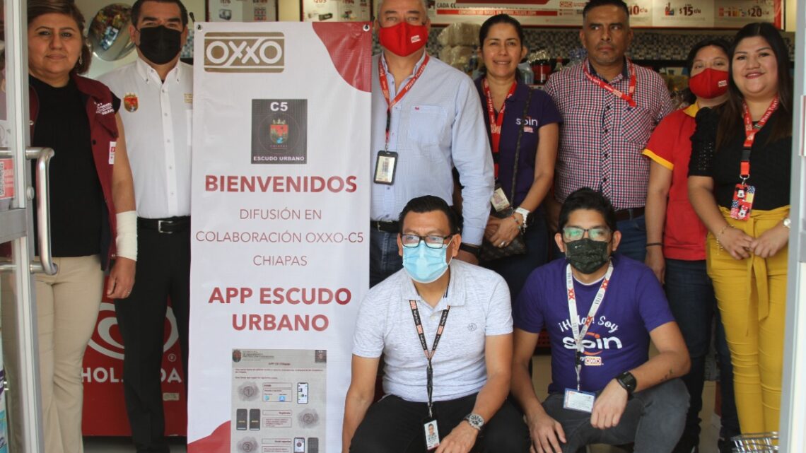 Promueve SSyPC Aplicación C5-Chiapas en Tiendas OXXO