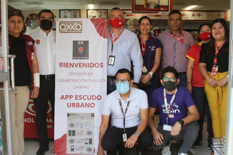 <strong>Promueve SSyPC Aplicación C5-Chiapas en Tiendas OXXO</strong>