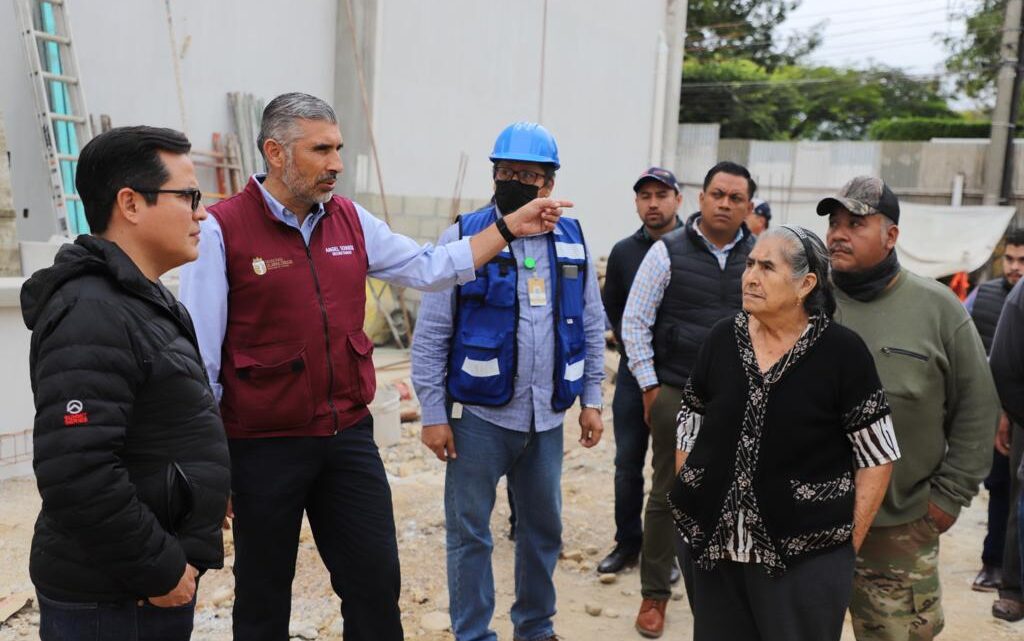 Supervisa Ángel Torres construcción de mercado público en Berriozábal