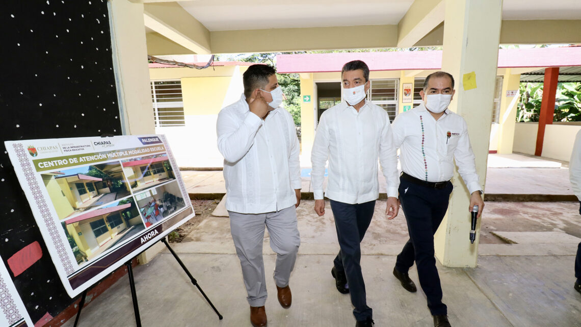 En Palenque, Rutilio Escandón inaugura espacios en el Centro de Atención Múltiple Modalidad Escuela