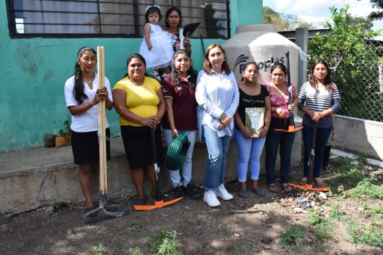 DIF Villaflores entrega Huertos Familiares Pedagógicos.