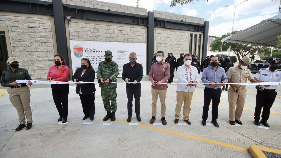 Rutilio Escandón inaugura primera etapa del edificio de la Dirección General de la Policía Especializada de la FGE