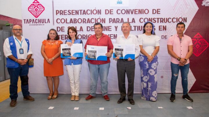 Presentación de la construcción y equipamiento de una Sala de Cine y Usos Múltiples en Territorio Joven Tapachula