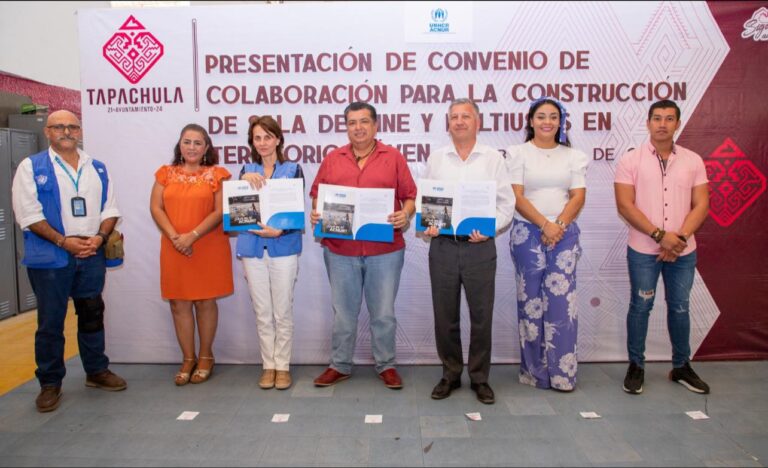 Presentación de la construcción y equipamiento de una Sala de Cine y Usos Múltiples en Territorio Joven Tapachula