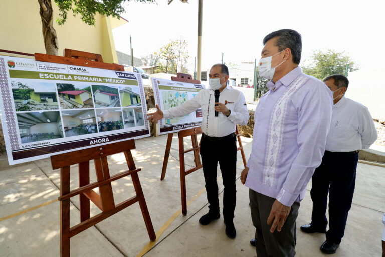 <strong>En San Lucas, Rutilio Escandón inaugura espacios en la Escuela Primaria México</strong>