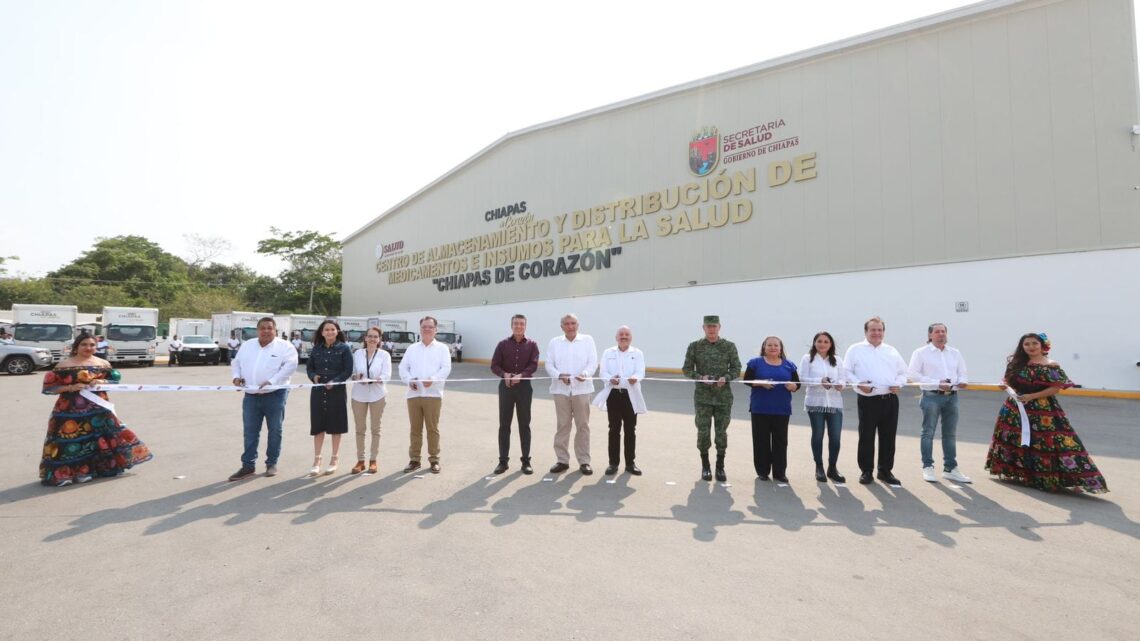 Inauguran Adán Augusto y Rutilio Escandón el Centro de Almacenamiento y Distribución de medicamentos e insumos