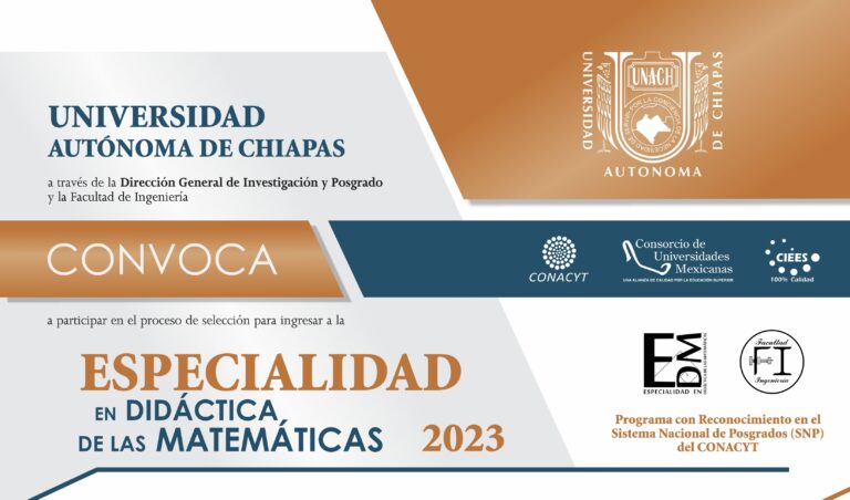 <strong>Invita UNACH a cursar la Especialidad en Didáctica de las Matemáticas 2023</strong>