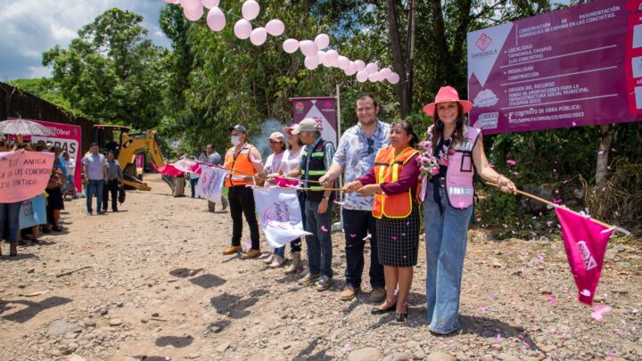 ROSY URBINA DA BANDERAZO DE CONSTRUCCIÓN DE CAMINO DE ACCESO A LA COLONIA LAS CONCHITAS