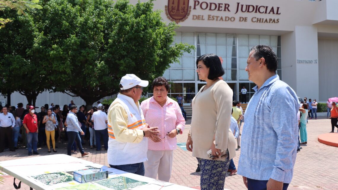 Participa Poder Judicial en Simulacro Nacional 2023