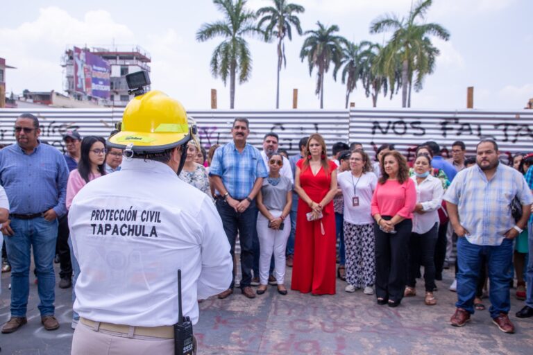 PARTICIPA AYUNTAMIENTO DE TAPACHULA EN EL PRIMER SIMULACRO NACIONAL DE SISMO 2023