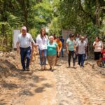 ROSY URBINA SUPERVISA AVANCE DE OBRA DEL CAMINO «LAS CONCHITAS»