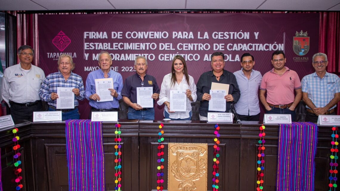 FIRMAN CONVENIO PARA LA CREACIÓN DEL CENTRO DE CAPACITACIÓN Y MEJORAMIENTO GENÉTICO APÍCOLA EN TAPACHULA