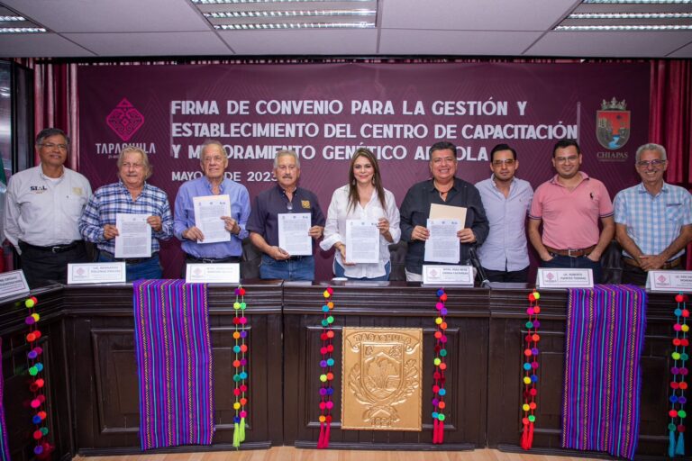 FIRMAN CONVENIO PARA LA CREACIÓN DEL CENTRO DE CAPACITACIÓN Y MEJORAMIENTO GENÉTICO APÍCOLA EN TAPACHULA