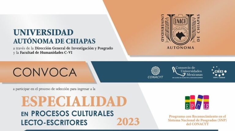 Convoca UNACH a cursar la Especialidad en Procesos Culturales