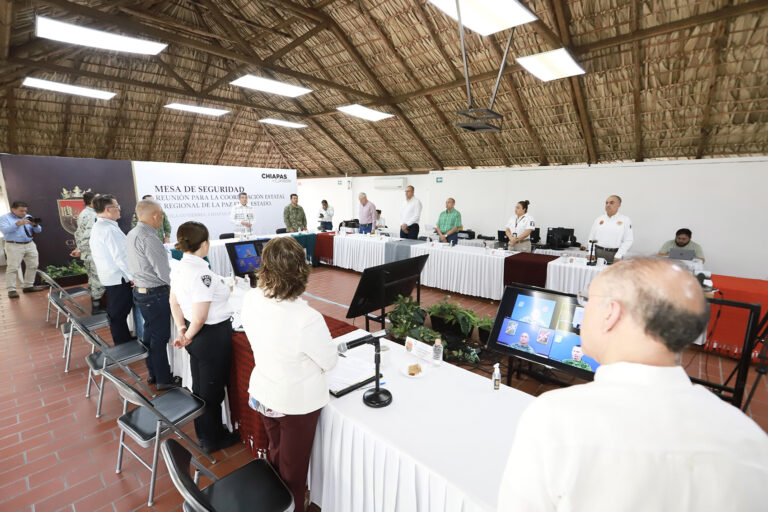 Desde la Mesa de Seguridad, pide Rutilio Escandón atender medidas preventivas ante lluvias