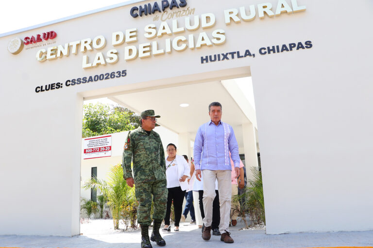 En Huixtla, inaugura Rutilio Escandón reconversión del Centro de Salud Rural Las Delicias