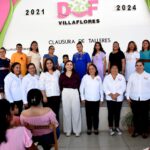 Margarita Sarmiento clausura los cursos de autoempleo en el DIF Villaflores