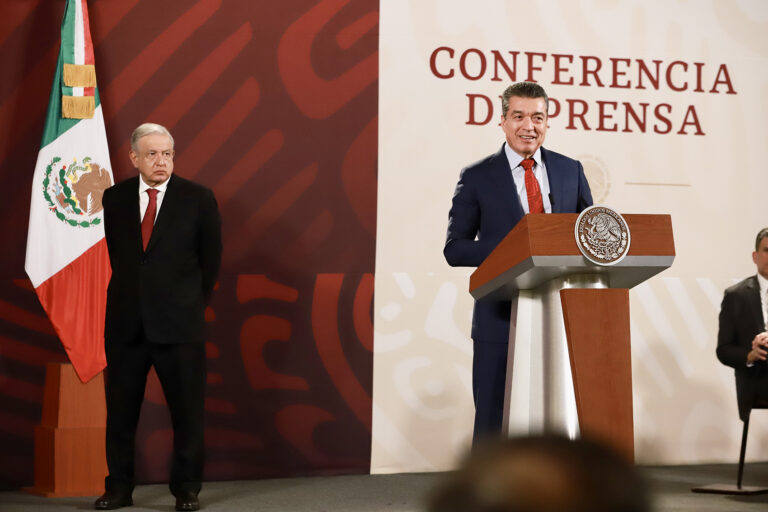 En Conferencia Matutina, Rutilio Escandón agradece al presidente AMLO por beneficios del Tren Maya