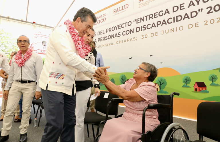 Desde Suchiapa, Rutilio Escandón encabeza arranque de la Entrega de Ayudas Técnicas a Personas con Discapacidad