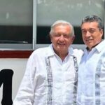 Rutilio Escandón acompaña a AMLO en supervisión de los trabajos del Tramo 1 del Tren Maya