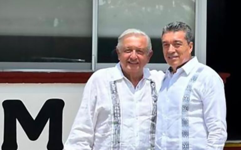 Rutilio Escandón acompaña a AMLO en supervisión de los trabajos del Tramo 1 del Tren Maya