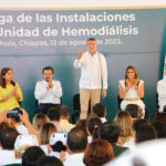 Rutilio Escandón y Zoé Robledo inauguran Unidad de Hemodiálisis del IMSS en Tapachula