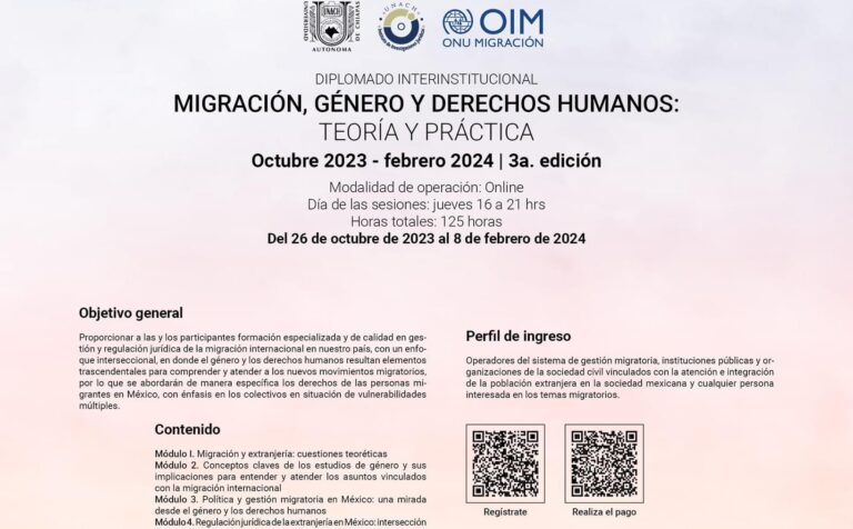 Organiza UNACH Diplomado en Migración, Género y Derechos Humanos