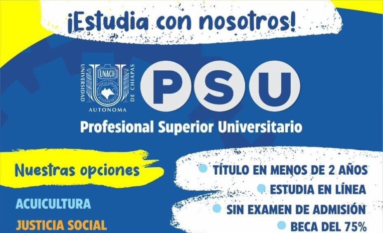 Continúa abierta convocatoria del PSU UNACH