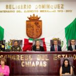 Gobernador Rutilio Escandón Cadenas devela letras doradas en conmemoración del Bicentenario del Heroico Colegio Militar