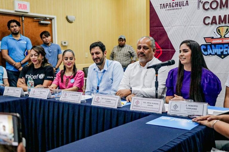 AYUNTAMIENTO DE TAPACHULA Y UNICEF PRESENTAN CAMPAÑA “COME COMO CAMPEÓN”