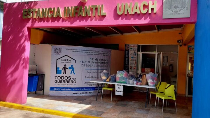 Instala UNACH centro de acopio en apoyo a los damnificados de Guerrero