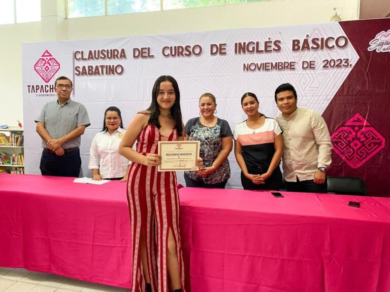 CON ÉXITO CULMINA CURSO DE INGLÉS SABATINO ORGANIZADO POR EL AYUNTAMIENTO DE TAPACHULA