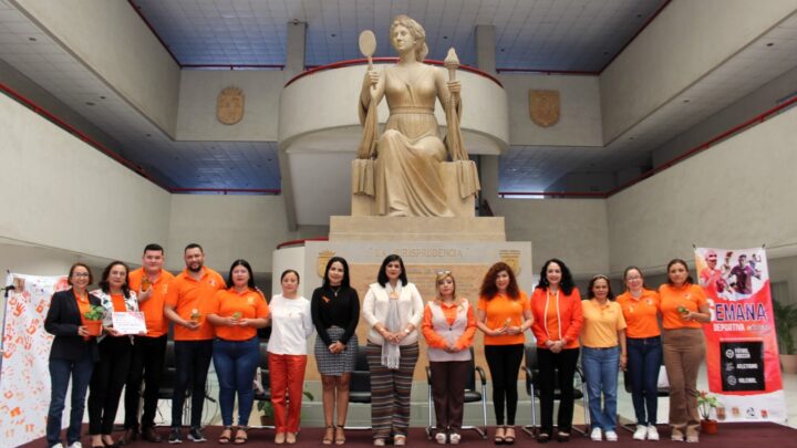 Sede Poder Judicial de la clausura de actividades de la Semana Naranja Únete