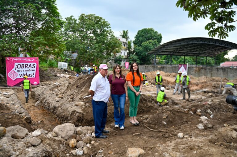 SUPERVISA AYUNTAMIENTO AVANCE DE ESPACIO DEPORTIVO EN COLONIA EL PROGRESO