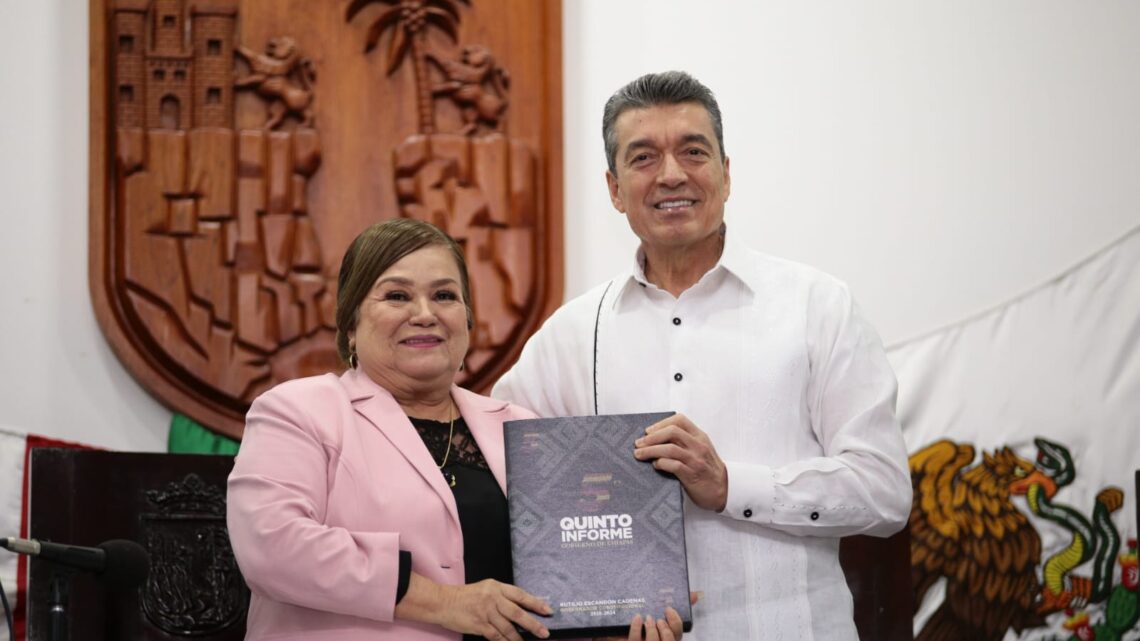 Congreso del Estado recibió el Quinto Informe de Gobierno de Rutilio Escandón Cadenas