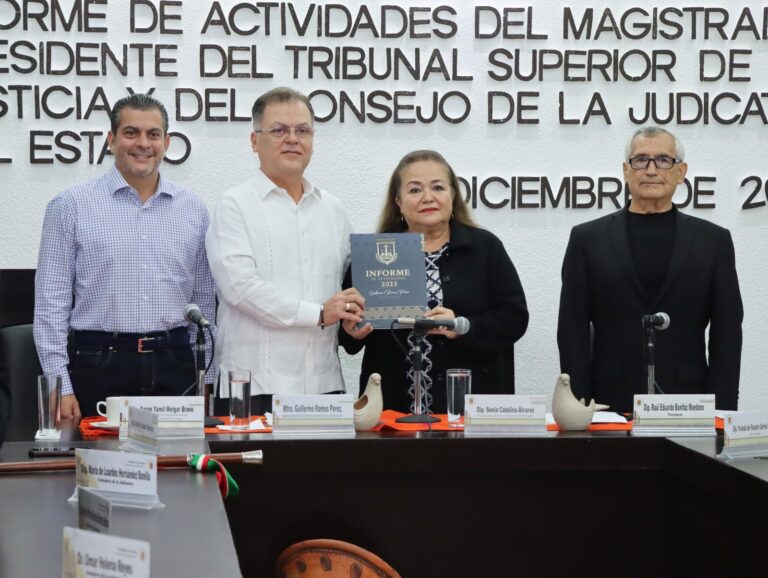 Entrega Informe de Actividades el magistrado presidente del Poder Judicial del Estado