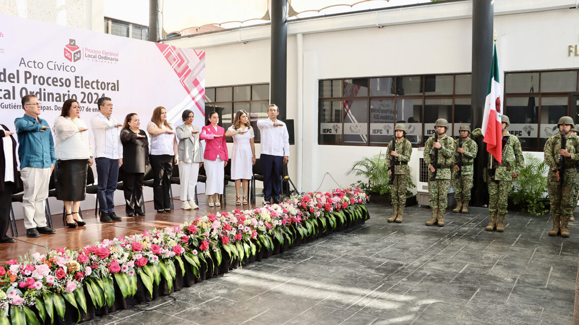 Rutilio Escandón llama a la unidad y a la civilidad ante el inicio del proceso electoral 2024 en Chiapas