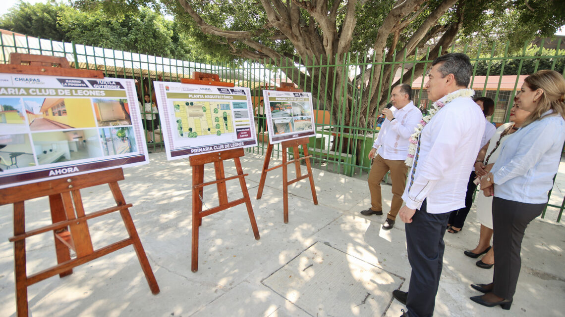 Rutilio Escandón inaugura infraestructura en la Escuela Primaria Club de Leones de Tuxtla Gutiérrez