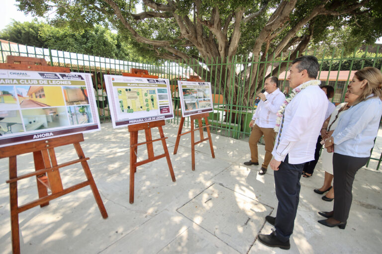 Rutilio Escandón inaugura infraestructura en la Escuela Primaria Club de Leones de Tuxtla Gutiérrez