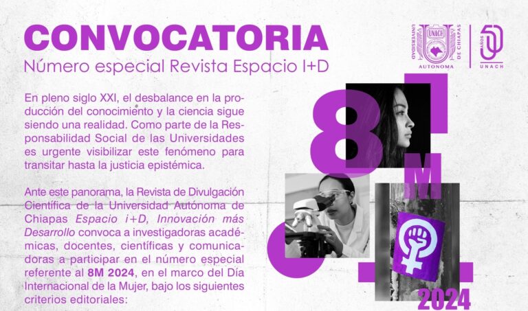 Publicará UNACH número especial de la Revista Espacio i+D