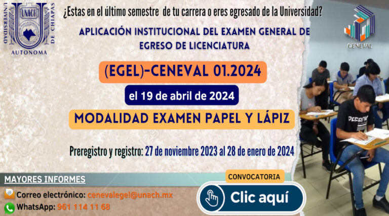 Será UNACH sede del examen CENEVAL el próximo 19 de abril