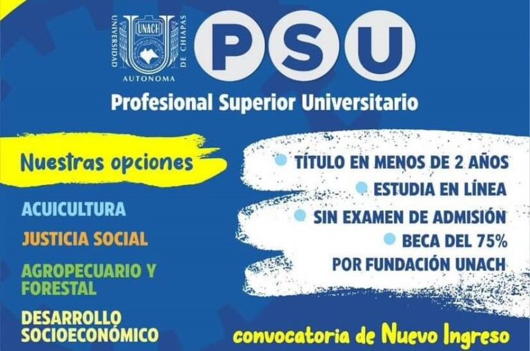 Cierra el  18 de enero la convocatoria del PSU UNACH