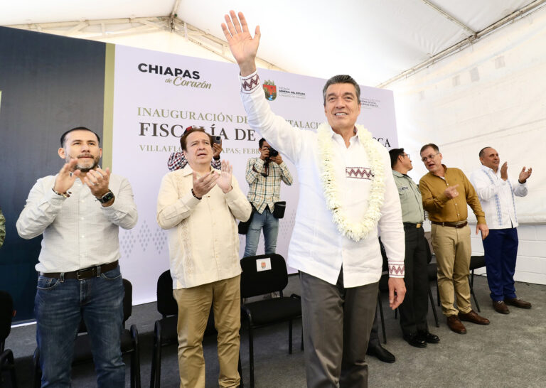 En Villaflores, Rutilio Escandón inaugura edificio de la Fiscalía de Distrito Fraylesca, de la FGE