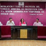 TOMAN PROTESTA INTEGRANTES DEL CONSEJO MUNICIPAL DE PROTECCIÓN CIVIL DE TAPACHULA